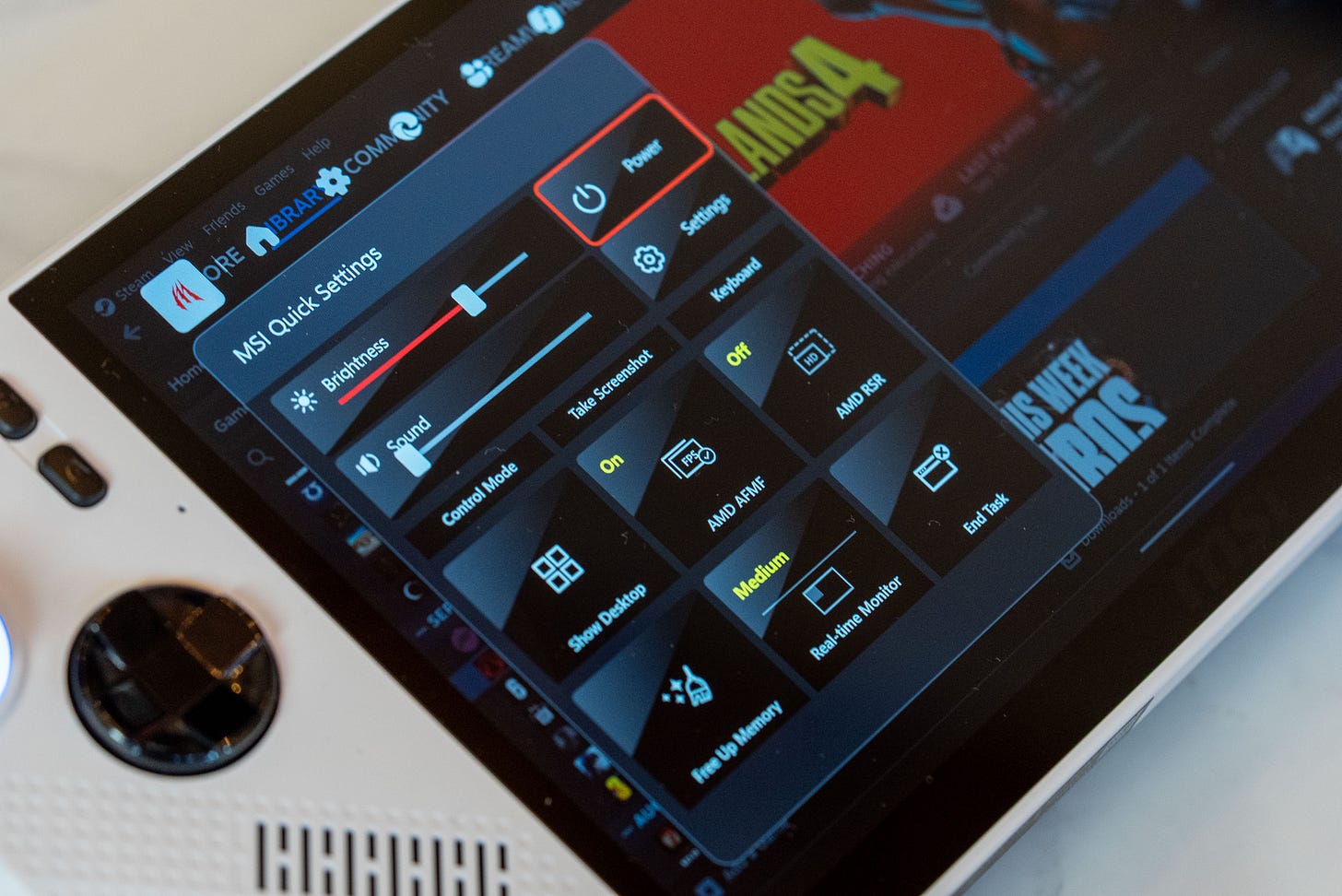 MSI Claw A8 gaming handheld