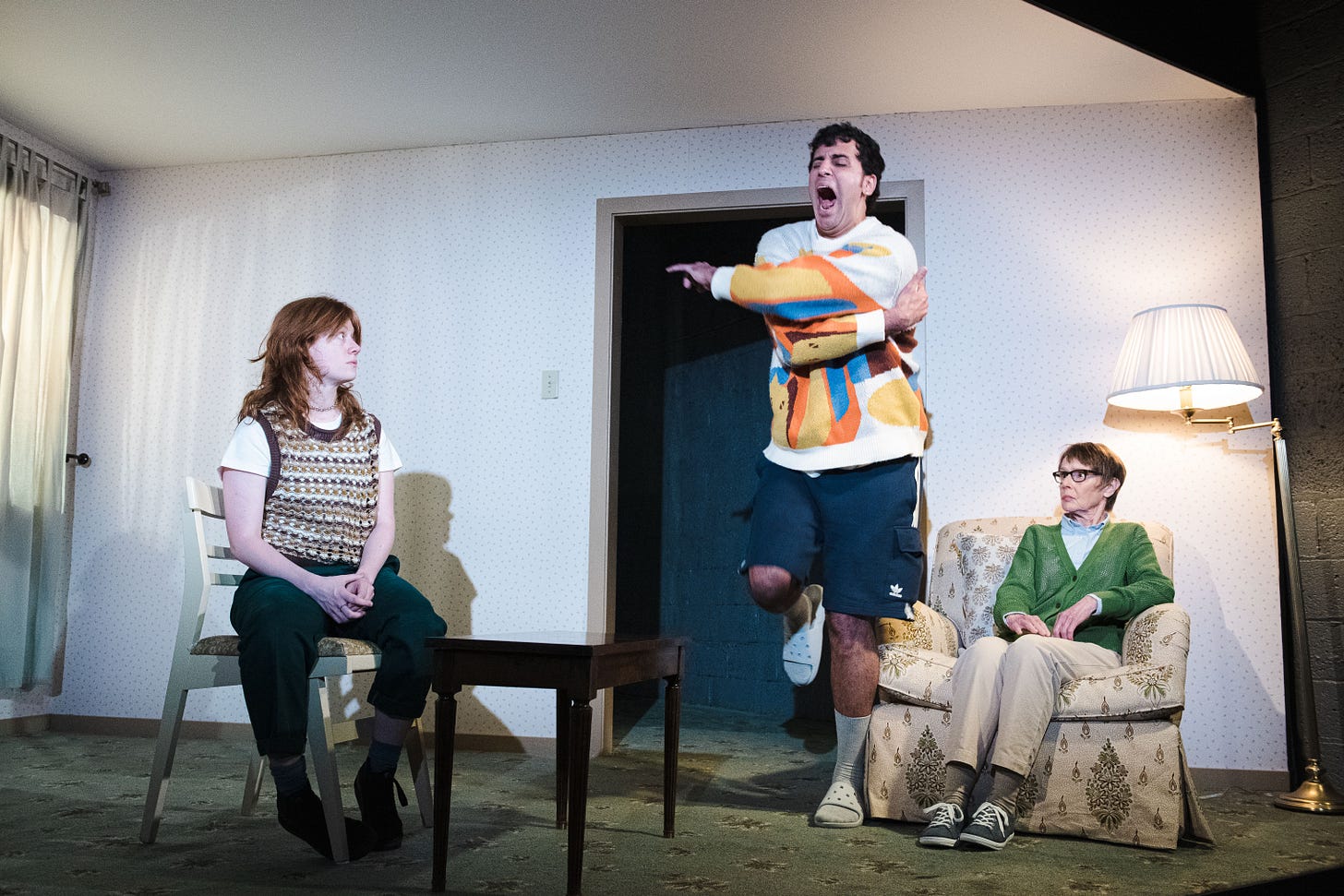 Susannah Perkins, Naren Weiss, and Susan Blommaert in Clubbed Thumb's 2023 production of GRIEF HOTEL - Photo by Marcus Middleton.jpg