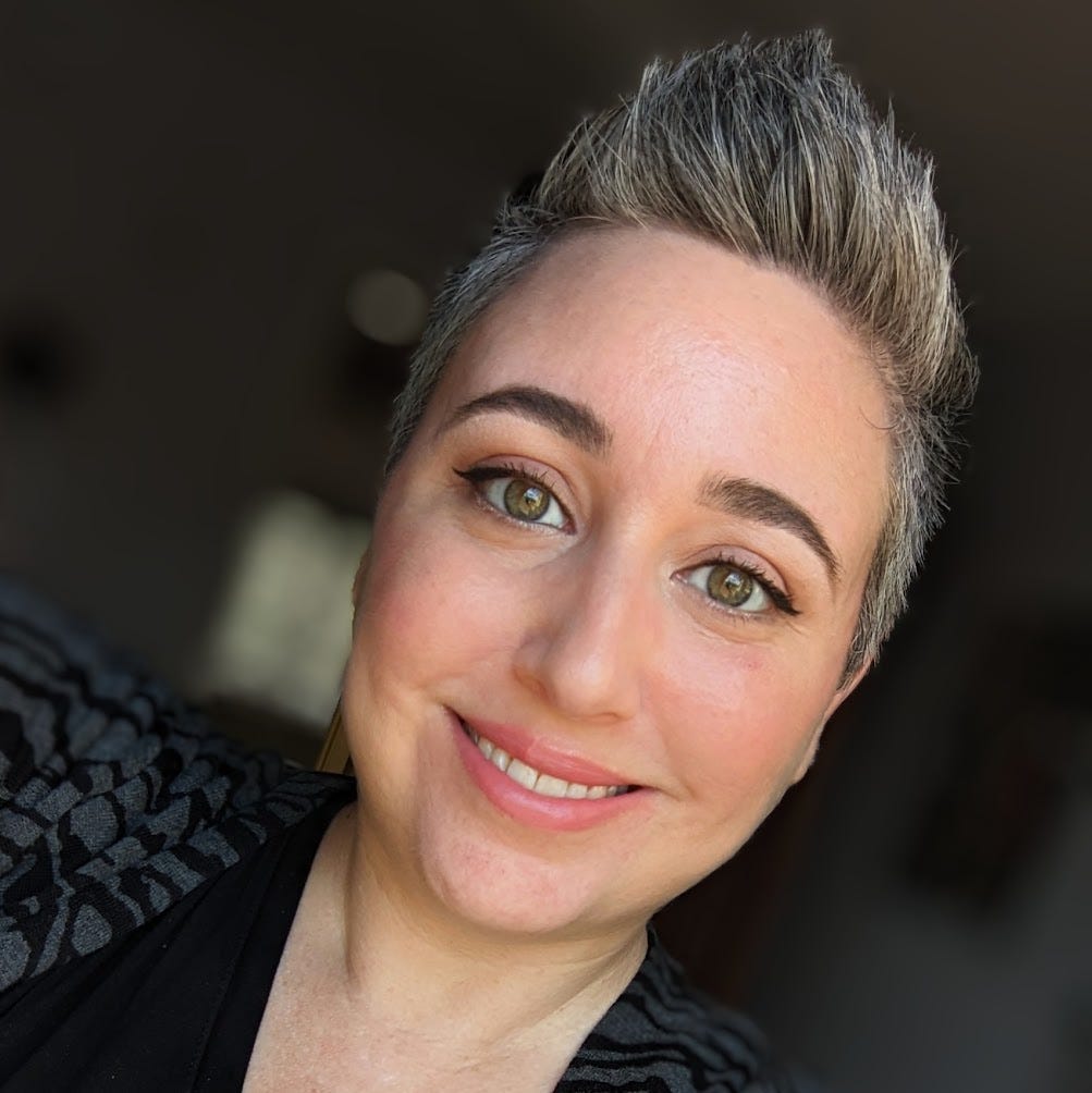 A photo of Shelf Life author Catherine Forrest, who has enviable hair.