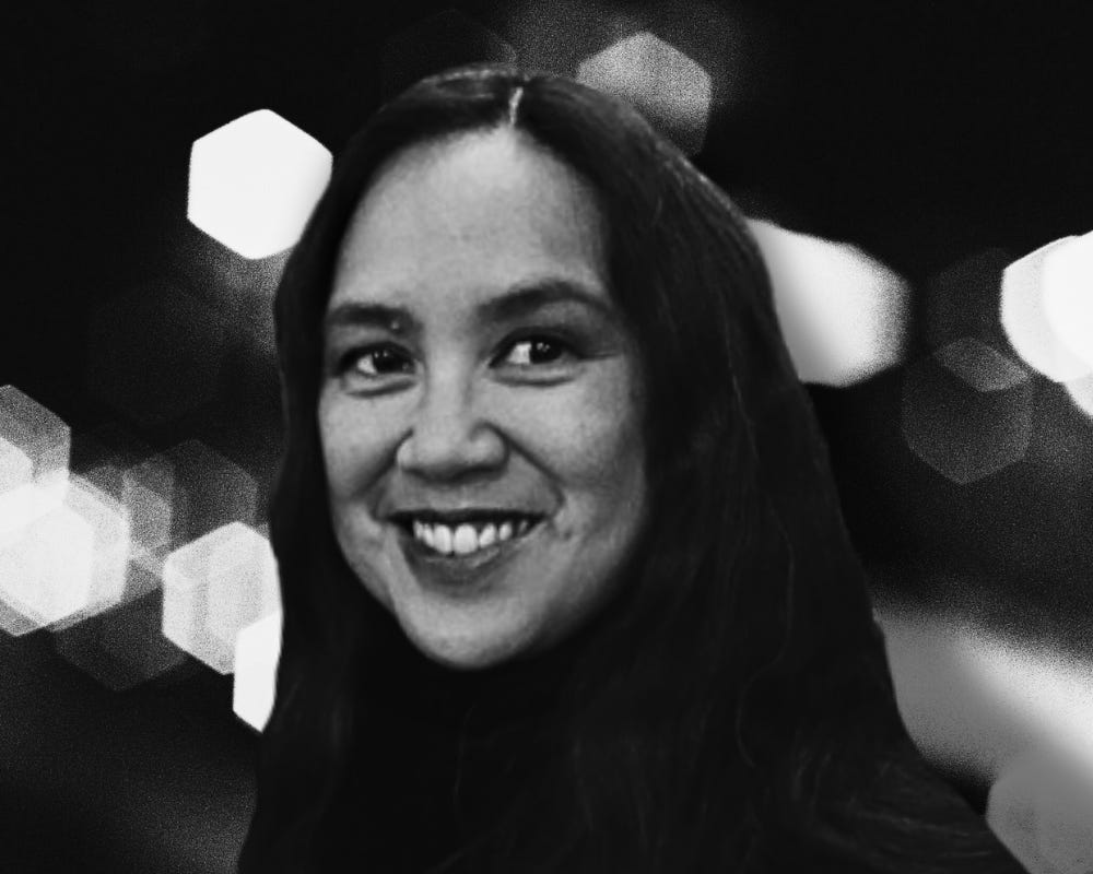 Black and white photo of Maximina Juson Black and white photo of Maximina Juson