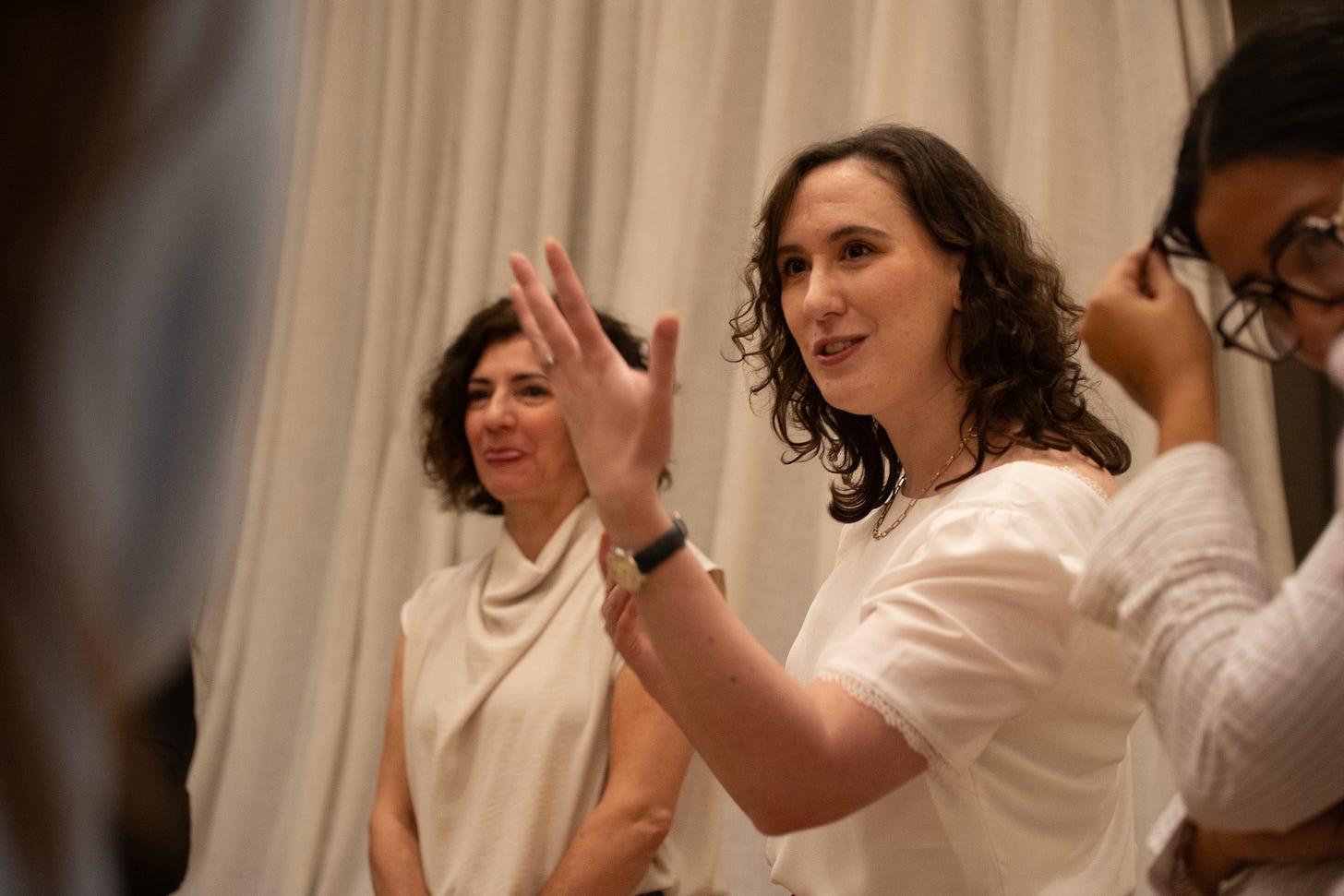 Charlie explaining an exercise in an improv for business workshop Charlie explaining an exercise in an improv for business workshop