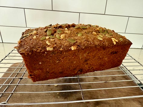 baked sourdough discard banana bread