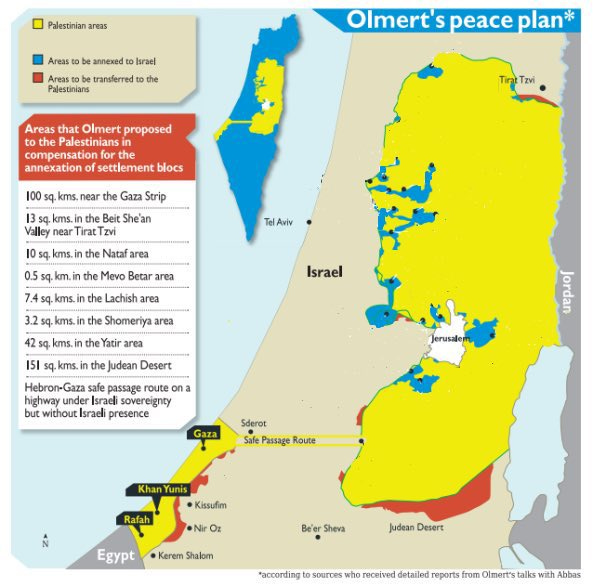 John Aziz on X: "Look how close to agreeing a peace deal we got in 2008!  This is the Olmert offer, and the Abbas counterproposal! We should just  have met somewhere in