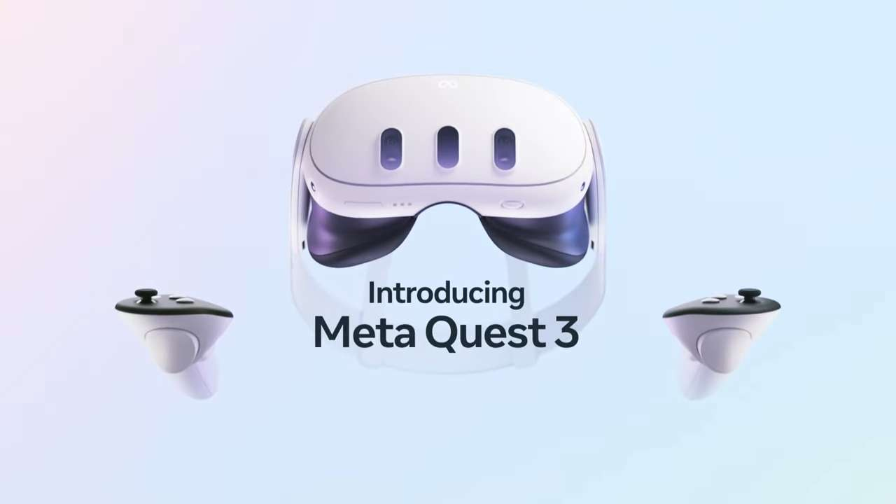 Meta Quest 3 and controllers Meta Quest 3 and controllers