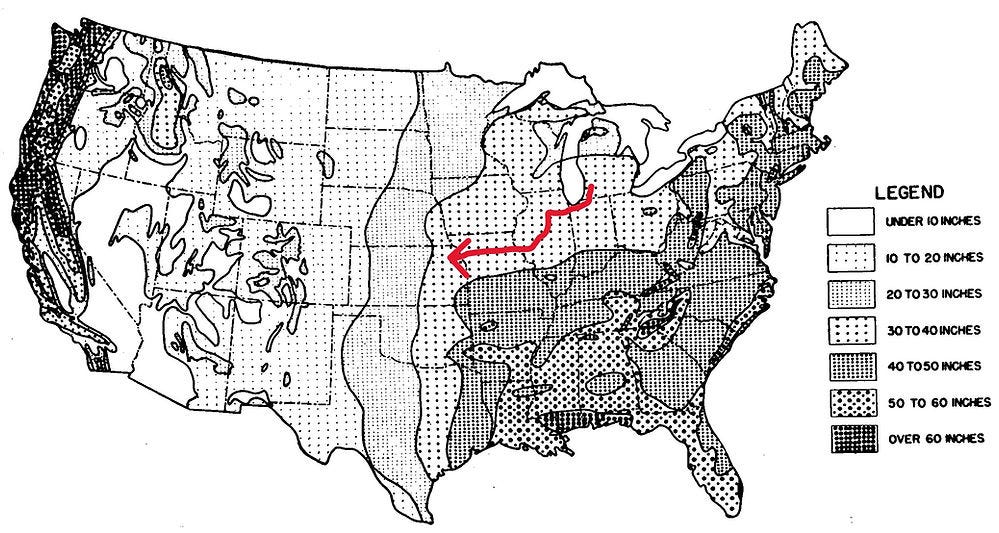 US rainfall map