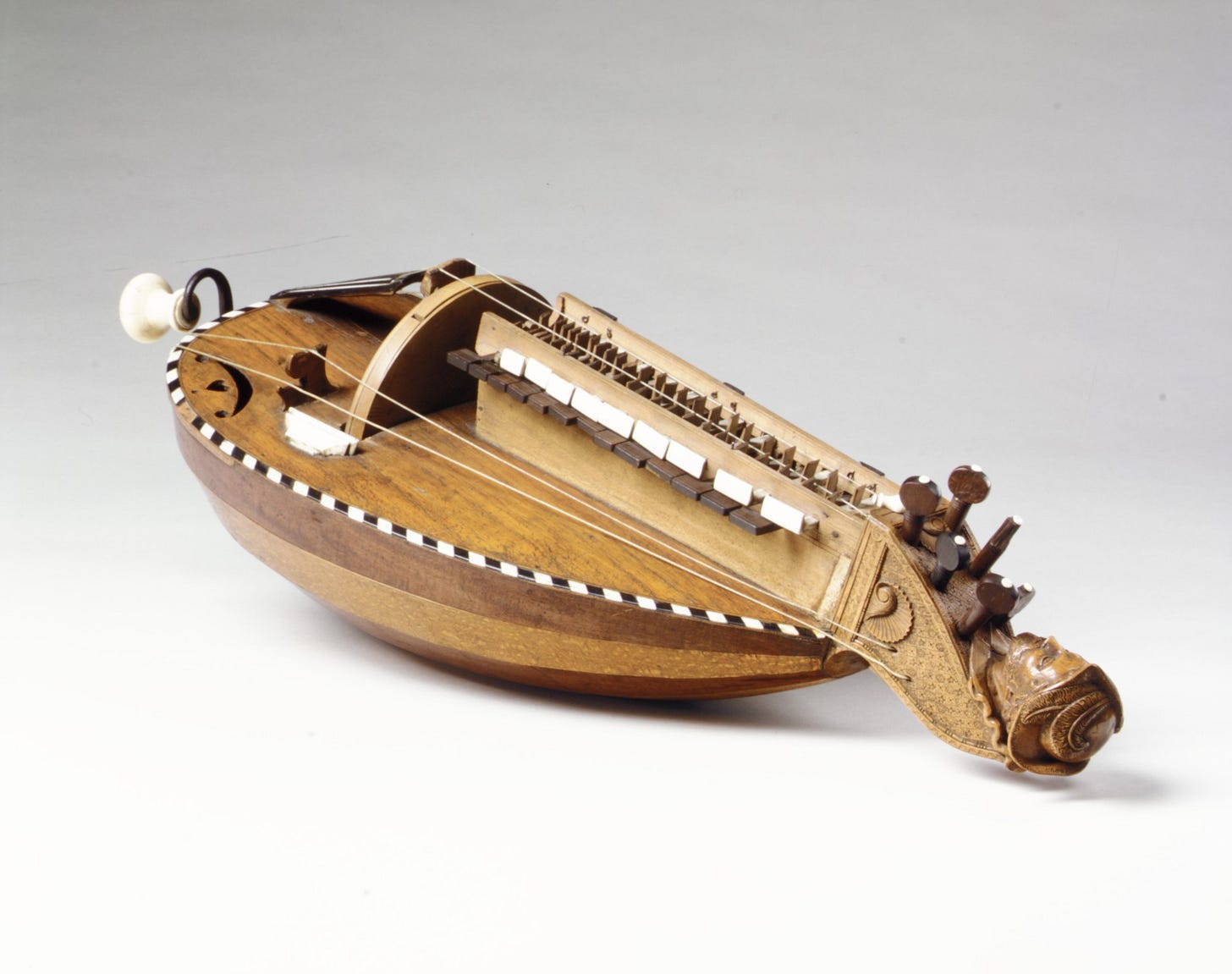 Hurdy-Gurdy, Wood, ivory, metal, French Hurdy-Gurdy, Wood, ivory, metal, French
