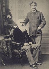 Rudyard Kipling (right) with his father John Lockwood Kipling (left), c. 1890 Rudyard Kipling (right) with his father John Lockwood Kipling (left), c. 1890