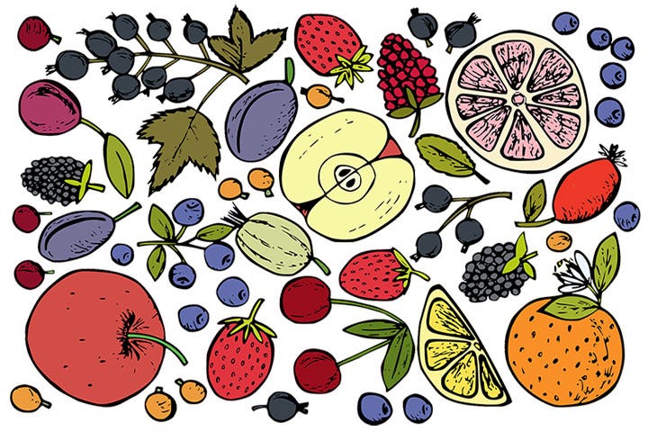 uric acid crystals fruit