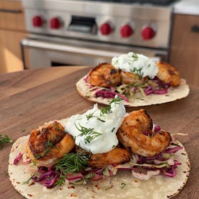 Healthy Shrimp Tzatziki Tacos