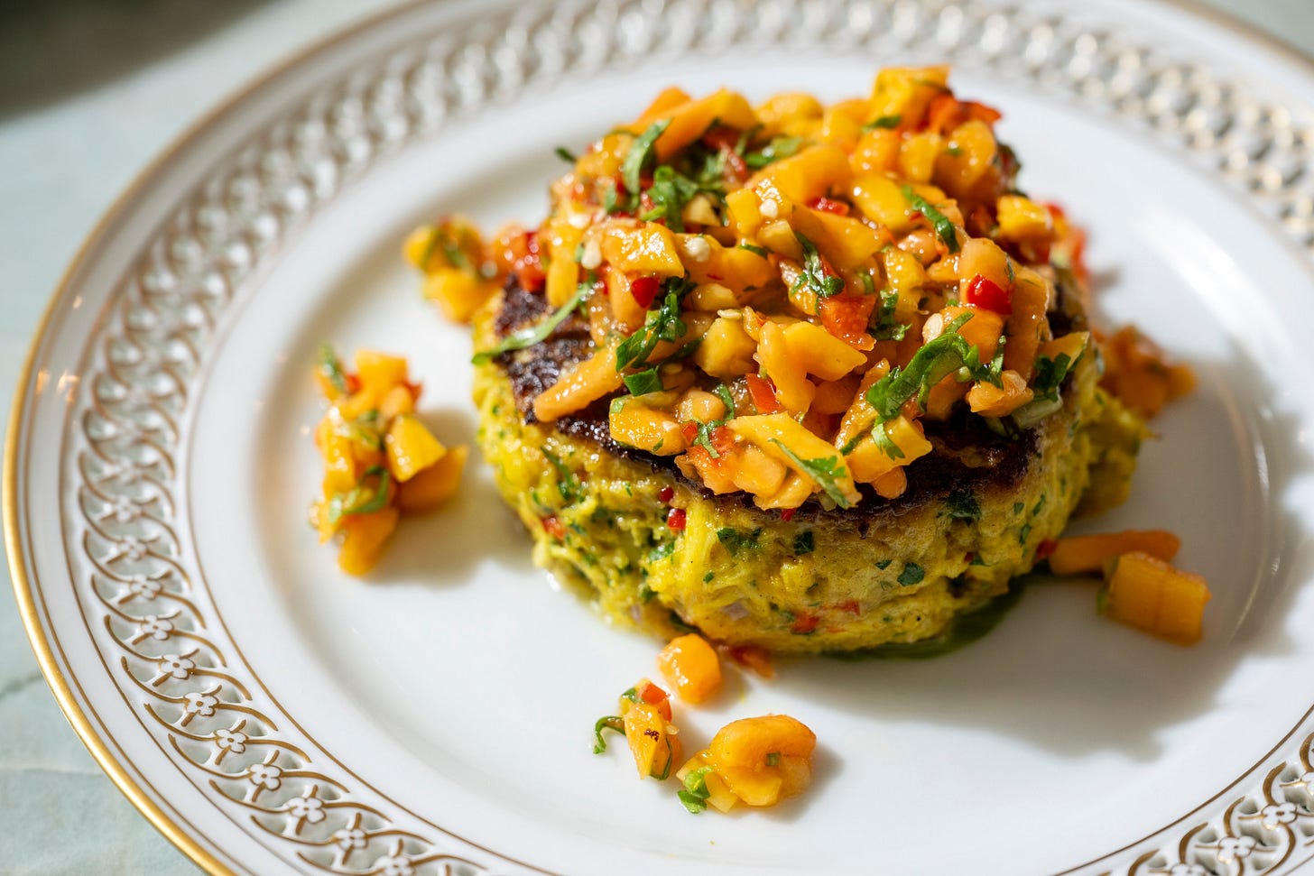 Island crab cakes at Paya. Island crab cakes at Paya.