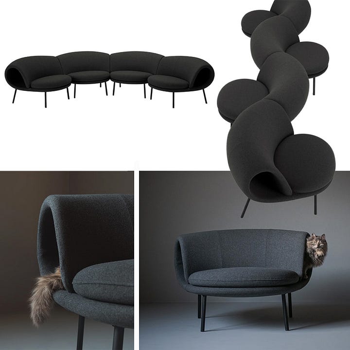 Juggernaut Indoor Cat Playground (Image: Catastrophic Creations) | Maki Chair for Offect (Image: Jin Kuramoto Studio)