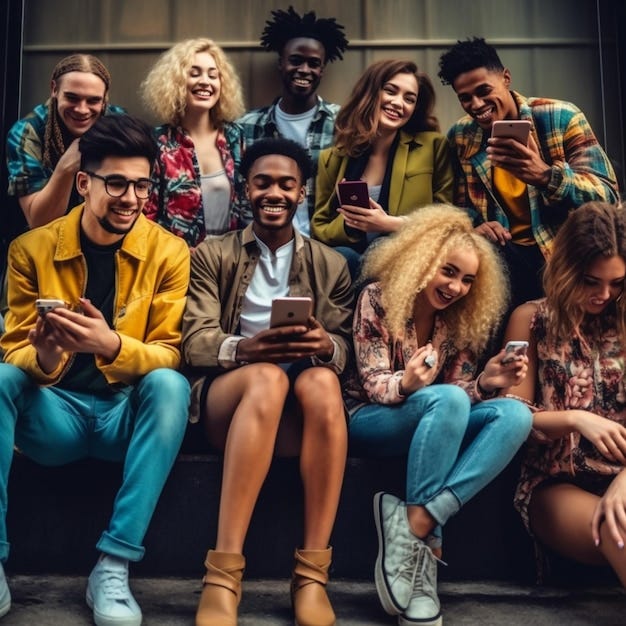 Free photo gathering of best friends | Premium AI-generated image