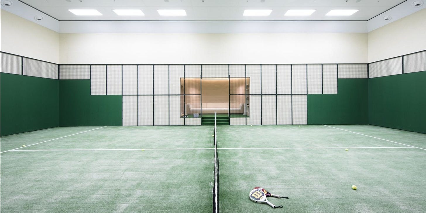 The padel court inside Joe Louis’ yacht, Aviva The padel court inside Joe Louis’ yacht, Aviva