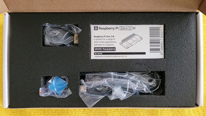 RPi and case boxes and contents