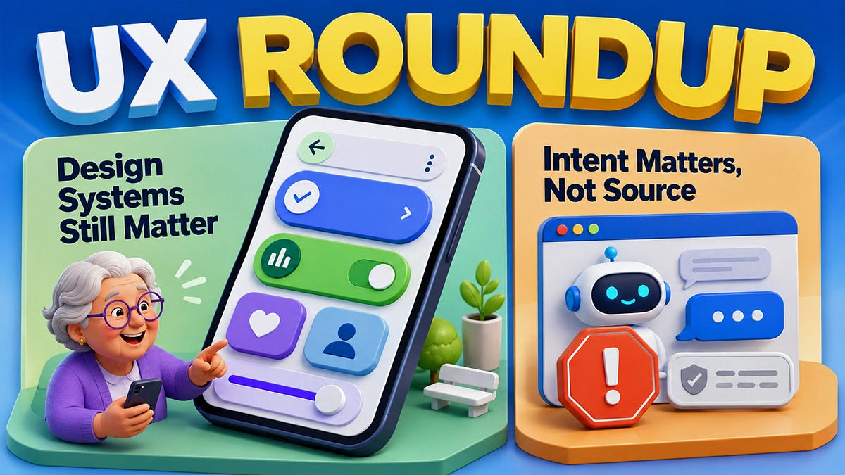 UX Roundup: Usability Still Improves | AI Persuasiveness | Featuritis | Fitts’s Law | AI Fiction Wins | Stepper Controls