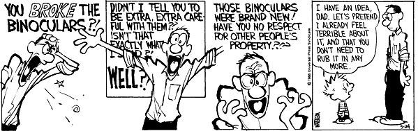 This one always hit home with me. I try to keep it in mind when I'm upset  over something. : r/calvinandhobbes