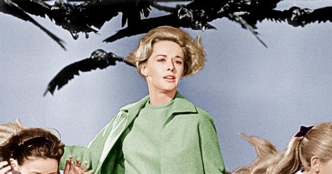 Left to right: Woman with poofy blonde hair wars a green jacket and dress; woman in black and white photo with dark hair, bangs on her forehead and a veil; black-and-white photo of woman in a dark evening gown with elevated hair looks over a banister