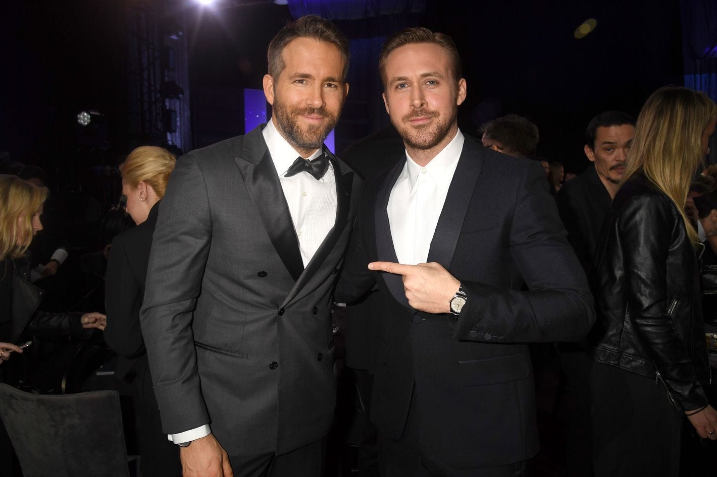 Watch Ryan Gosling and Ryan Reynolds Point at Each Other
