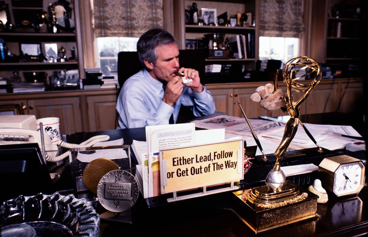 Ted Turner in his Atlanta office in 1989. Ted Turner in his Atlanta office in 1989.