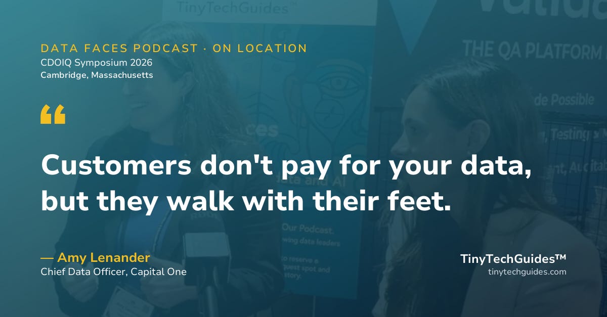Pull quote from Amy Lenander, Capital One: "You have to get your partners to eat their vegetables."