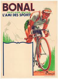 Bonal Original Vintage Art Deco Bicycle Poster by Lemmel