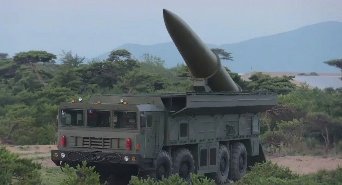 The photo is believed to show a KN-23 missile system / Open-source illustrative The photo is believed to show a KN-23 missile system / Open-source illustrative