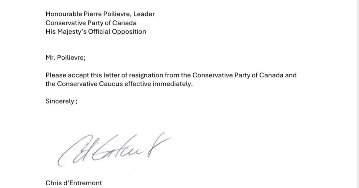 Conservative MP resigns, hints at joining Liberals