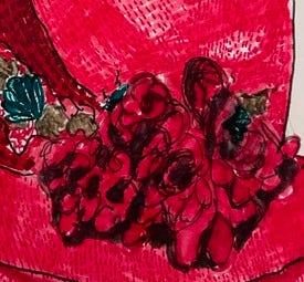 Flowers on a hat