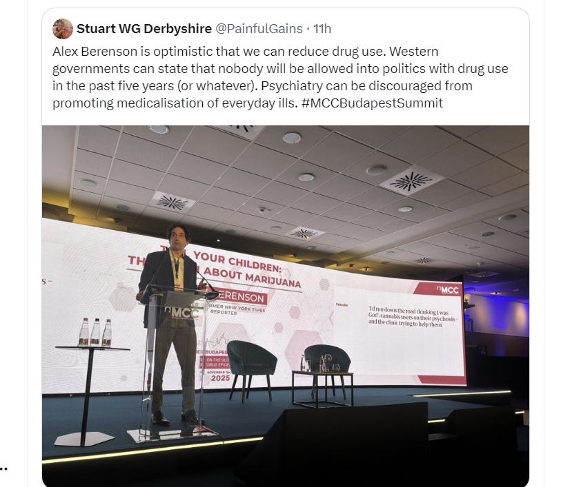 alexberenson.substack.com - Alex Berenson - I am in Hungary talking about cannabis and the insanity of American drug policy