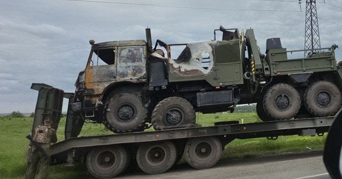 Ukrainian Drones Are Hitting Russian Trucks. And Also Hitting The Trucks Sent To Retrieve Those Trucks.