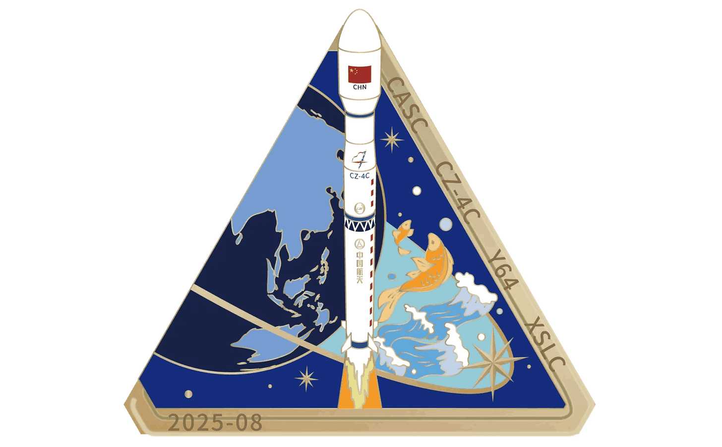 The patch for the Long March 4C Y64 launch mission. The patch for the Long March 4C Y64 launch mission.