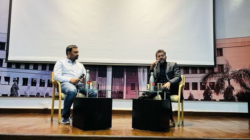 Aalok Deshmukh, MD and Co-Founder of SuperHumanRace addressing the students of 
PGP Sustaianable Management - IIM Lucknow.