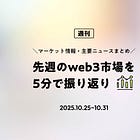 先週のweb3市場を5分で振り返り