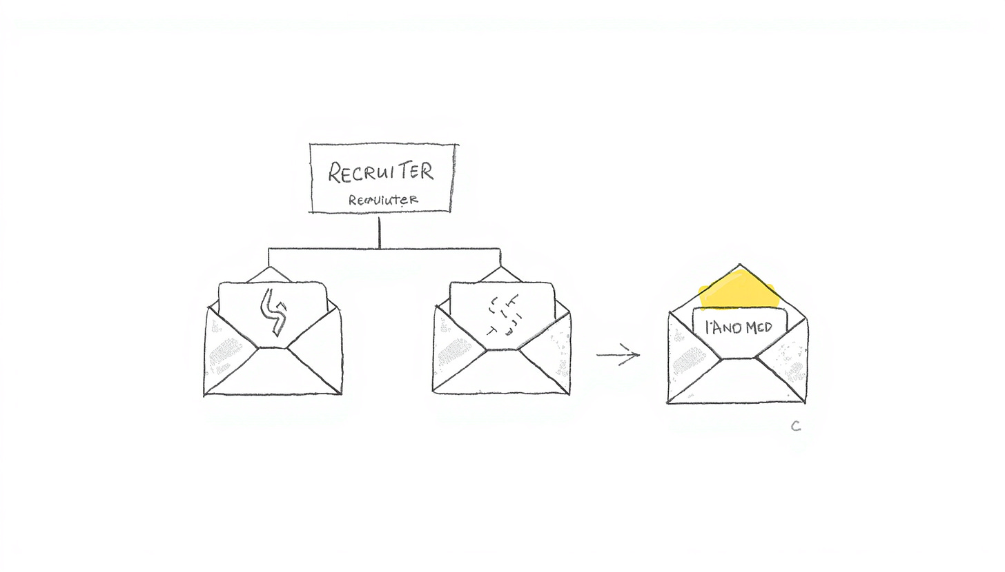 Targeted problem-focused message bypasses the recruiter and reaches the hiring manager directly. Targeted problem-focused message bypasses the recruiter and reaches the hiring manager directly.