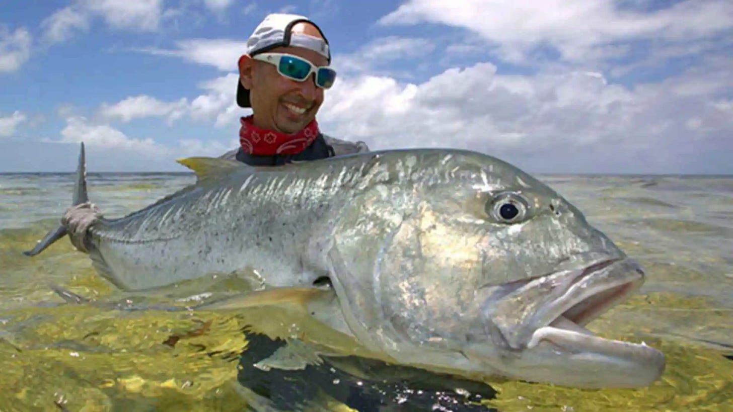 Hooking a Giant Trevally in the crystal-clear waters of Providence Atoll is the pinnacle of saltwater fly fishing. This remote atoll boasts some of the largest GT populations globally, making it one of the ultimate destination for this powerful species.