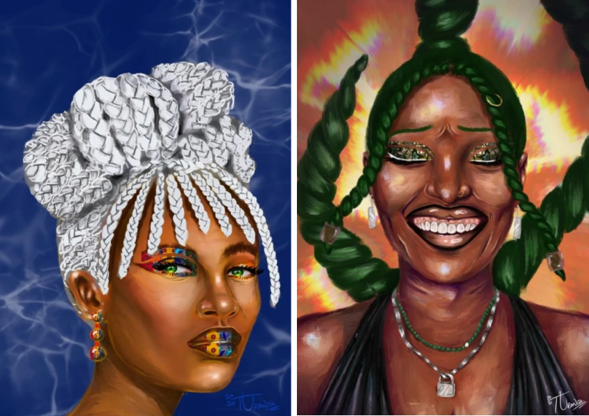 Colour Me Cultured’ is a portraiture series presenting young Nigerian women who have adopted unconventional appearances (e.g. unnaturally coloured hair and other body adornments) by Nengi Uranta Colour Me Cultured’ is a portraiture series presenting young Nigerian women who have adopted unconventional appearances (e.g. unnaturally coloured hair and other body adornments) by Nengi Uranta
