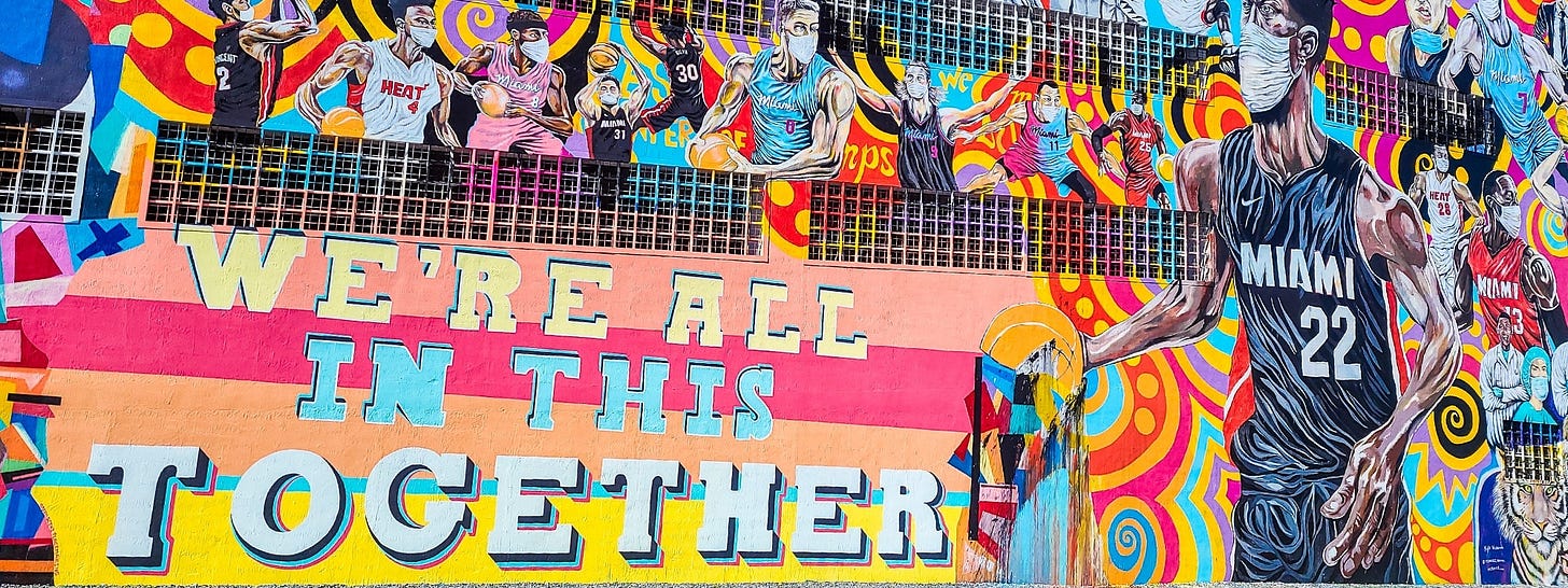 HEAT Players Mask Up on Mural in Wynwood | Miami Heat