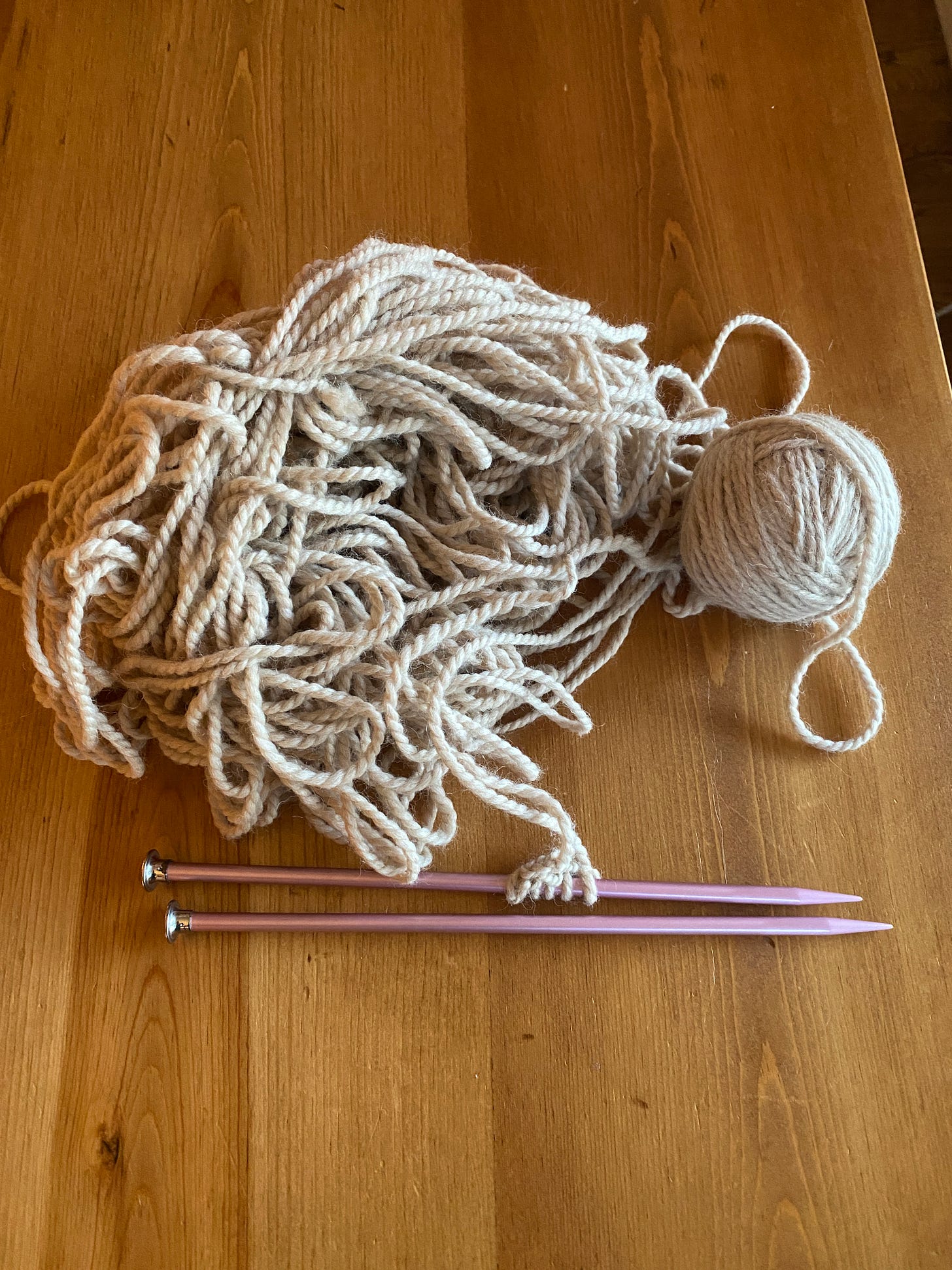 Skein of tangled yarn