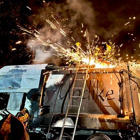 Trash Truck Fire Closes Road Near Shenandoah National Park Entrance