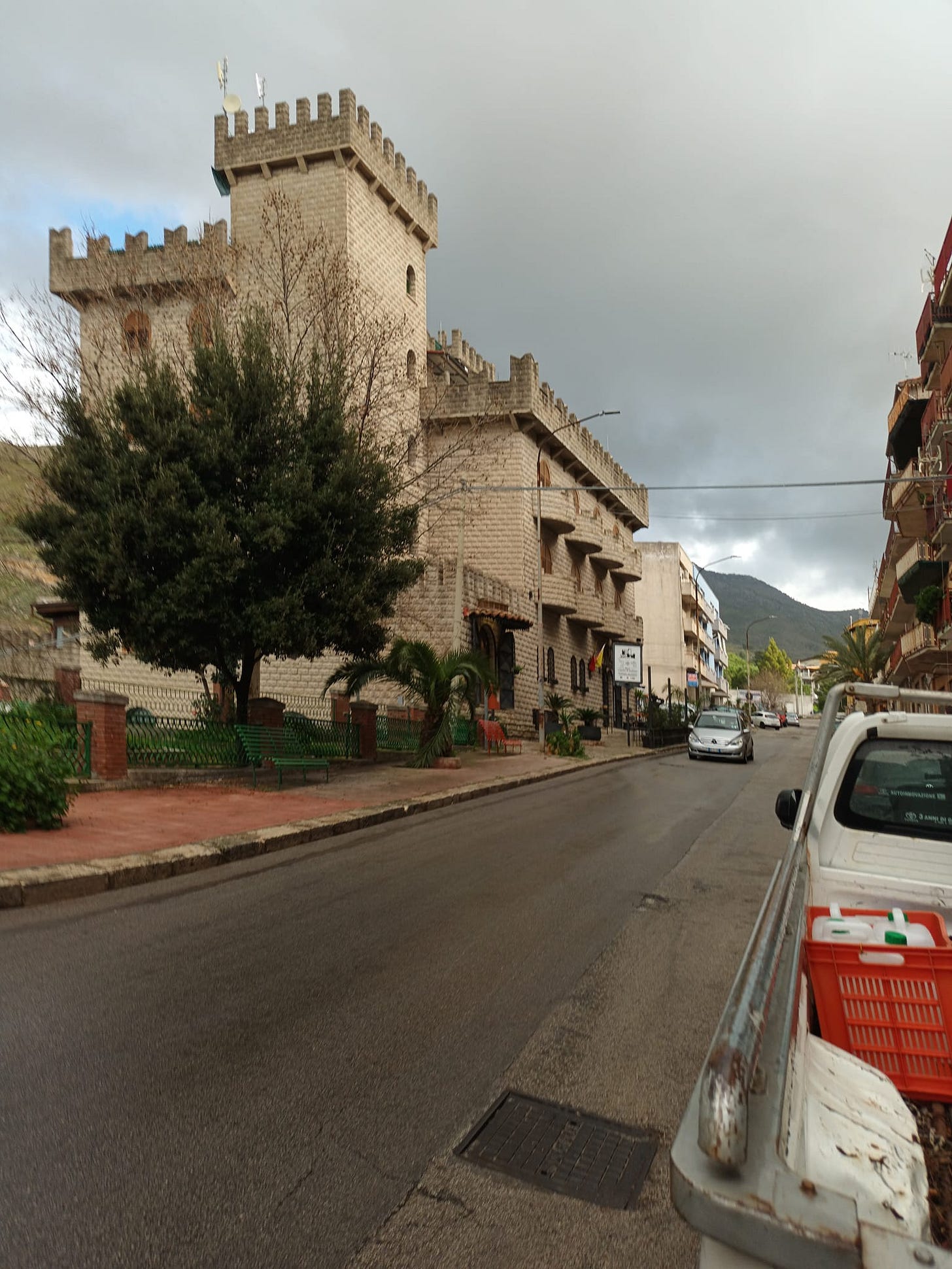 May be an image of castle and road