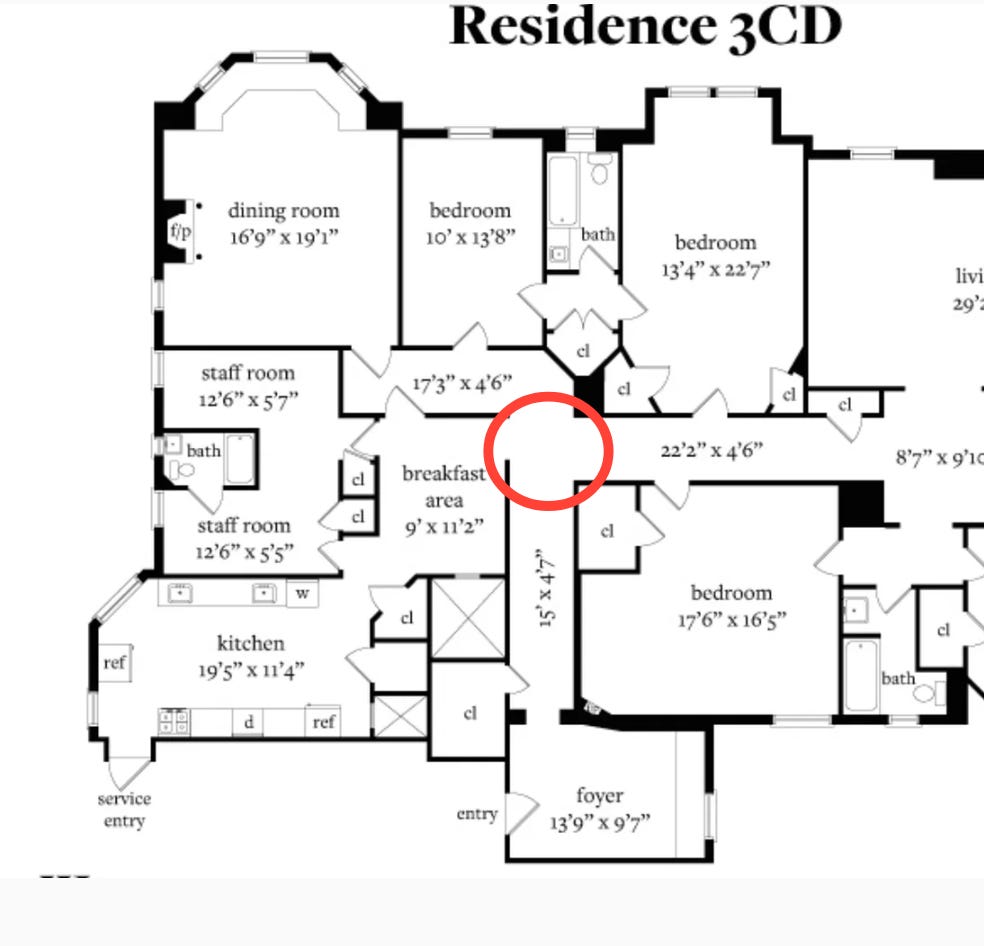 194 Riverside Drive Original Layout History