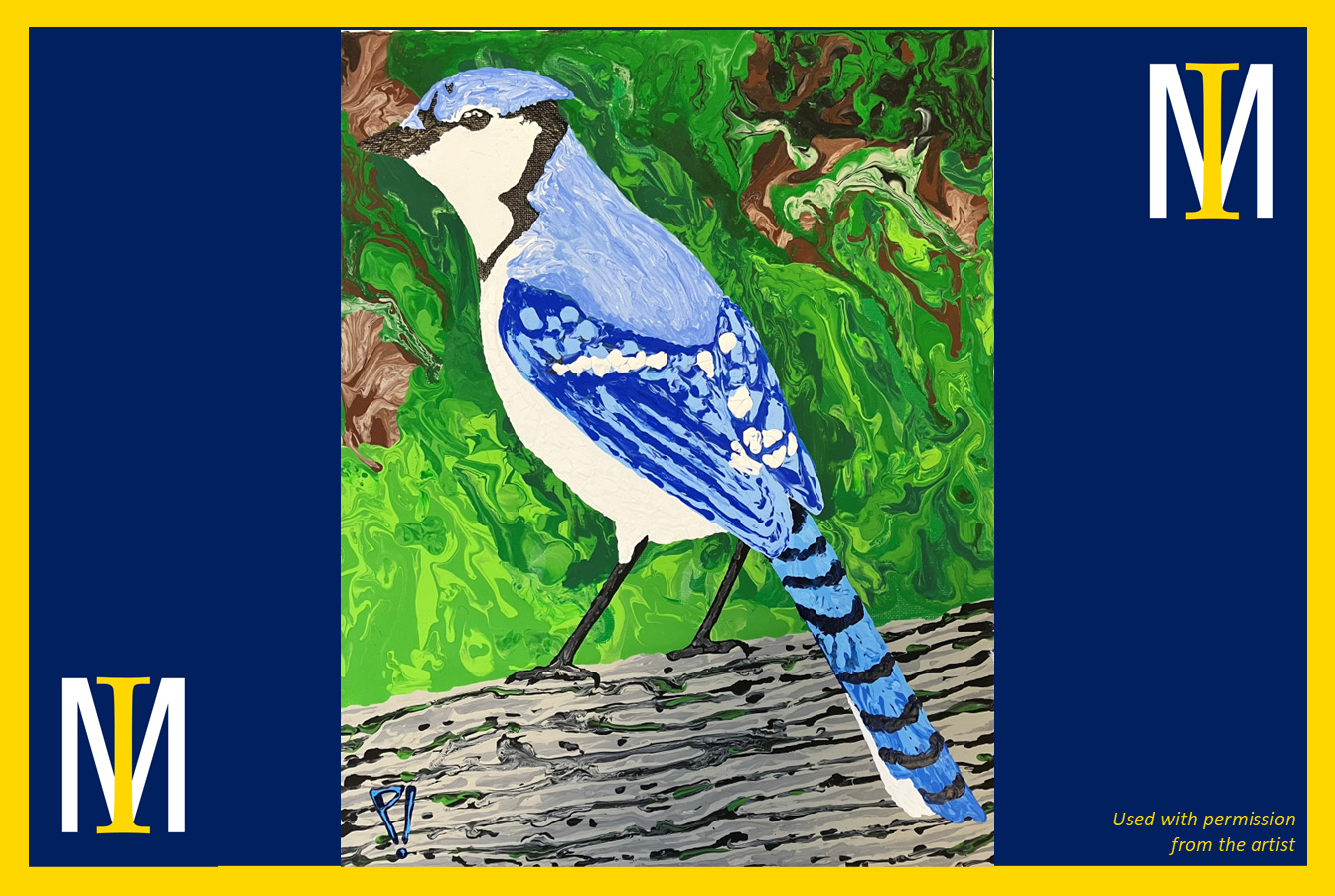 Painting of Blue Jay
