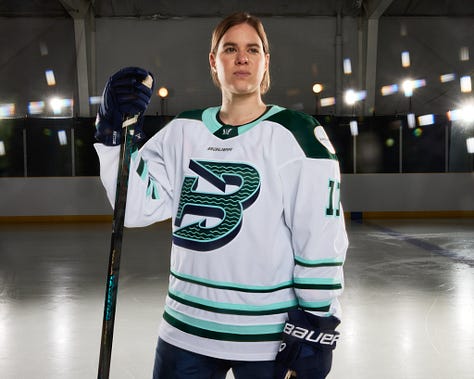 PWHL Away jerseys.