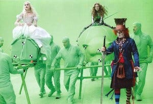 Crew credits on Alice in Wonderland Crew credits on Alice in Wonderland