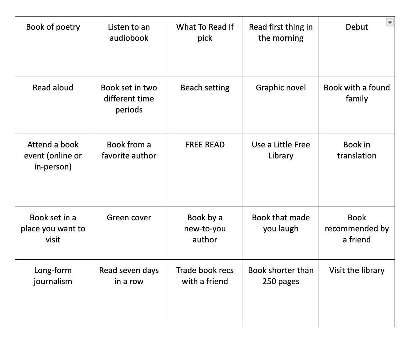 You're Ready to Win Summer Reading Bingo