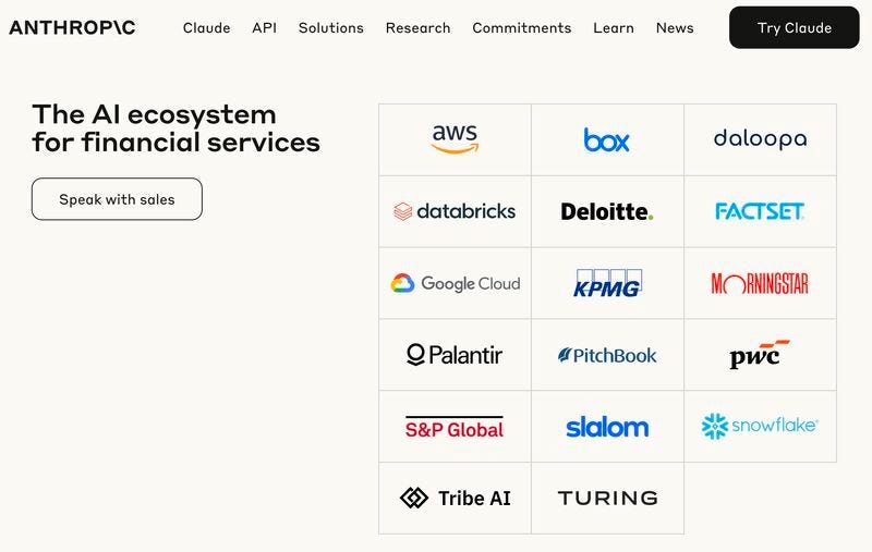 Anthropic Launches Claude for Financial Services | Pradeep Sanyal posted on the topic | LinkedIn Anthropic Launches Claude for Financial Services | Pradeep Sanyal posted on the topic | LinkedIn