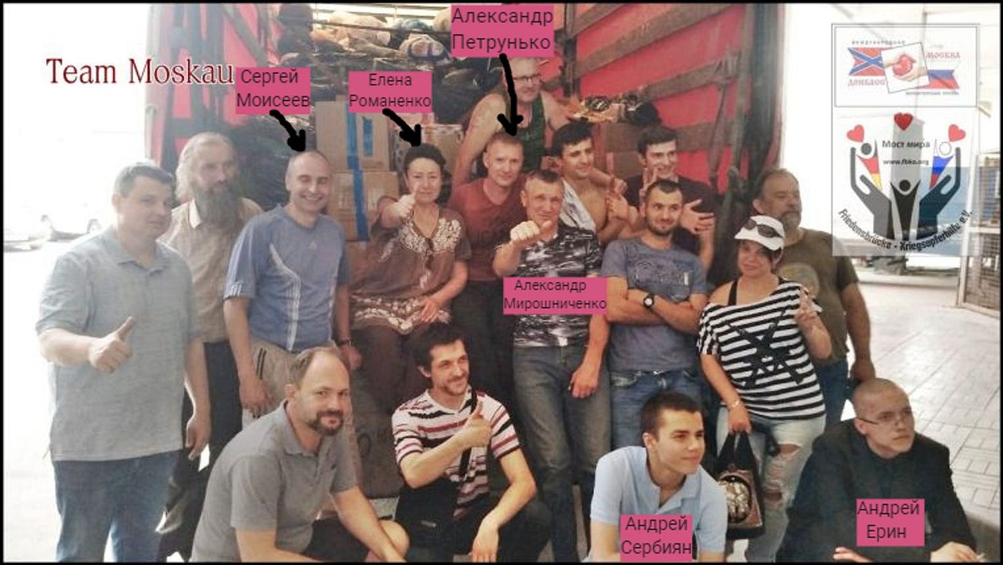Sending "humanitarian cargo". In the photo, together with Romanenko, Moiseev and Petrunko, members of the NKD Andrey Yerin and Andrey Serbiyan Sending "humanitarian cargo". In the photo, together with Romanenko, Moiseev and Petrunko, members of the NKD Andrey Yerin and Andrey Serbiyan
