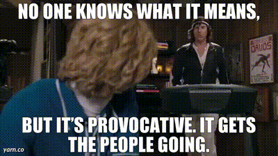 YARN | No one knows what it means, But it's provocative. It gets the people  going. | Blades of Glory (2007) | Video clips by quotes | f597e284 | 紗