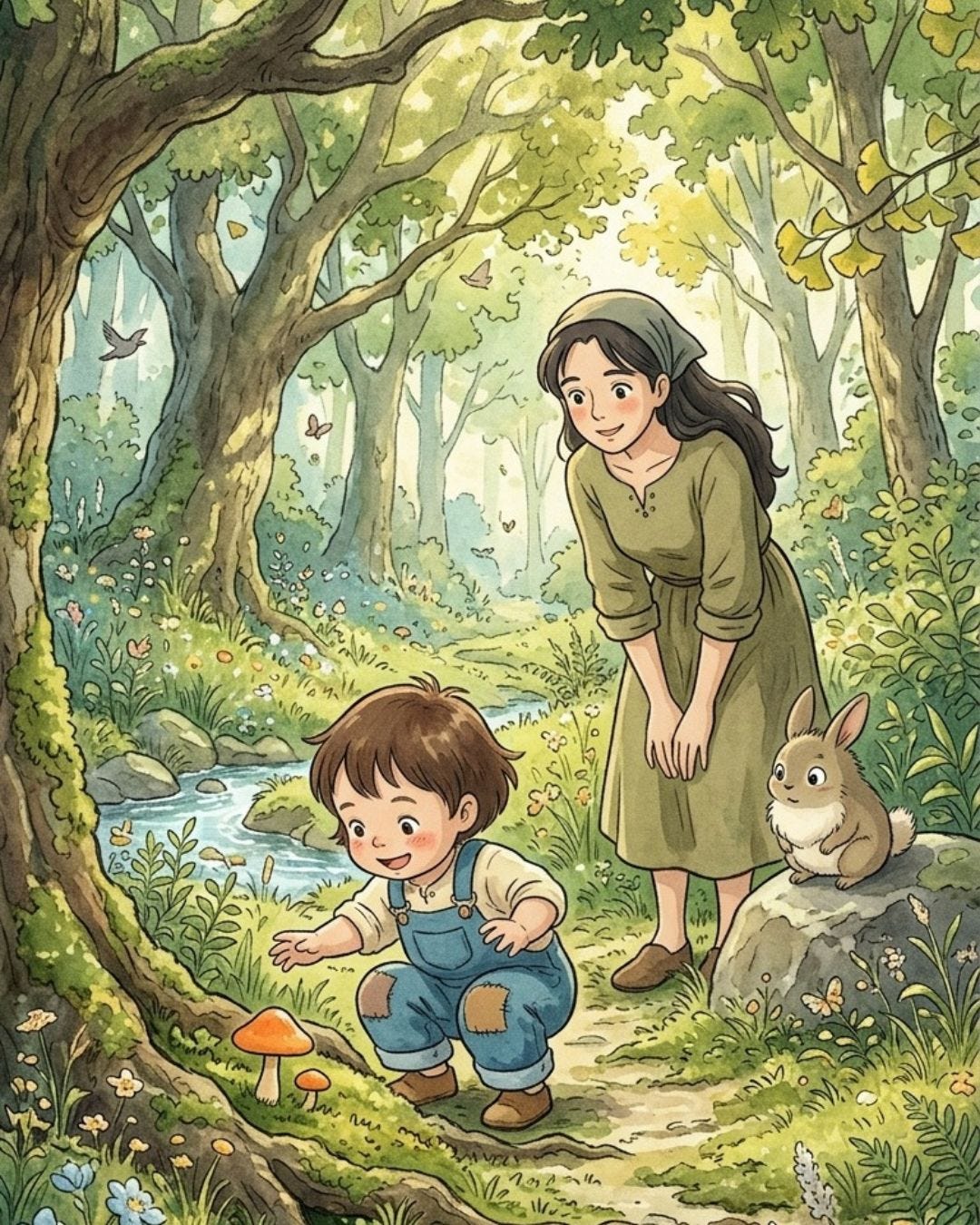 une mère laisse son enfant être surpris par la découverte en le laissant toucher à la nature une mère laisse son enfant être surpris par la découverte en le laissant toucher à la nature