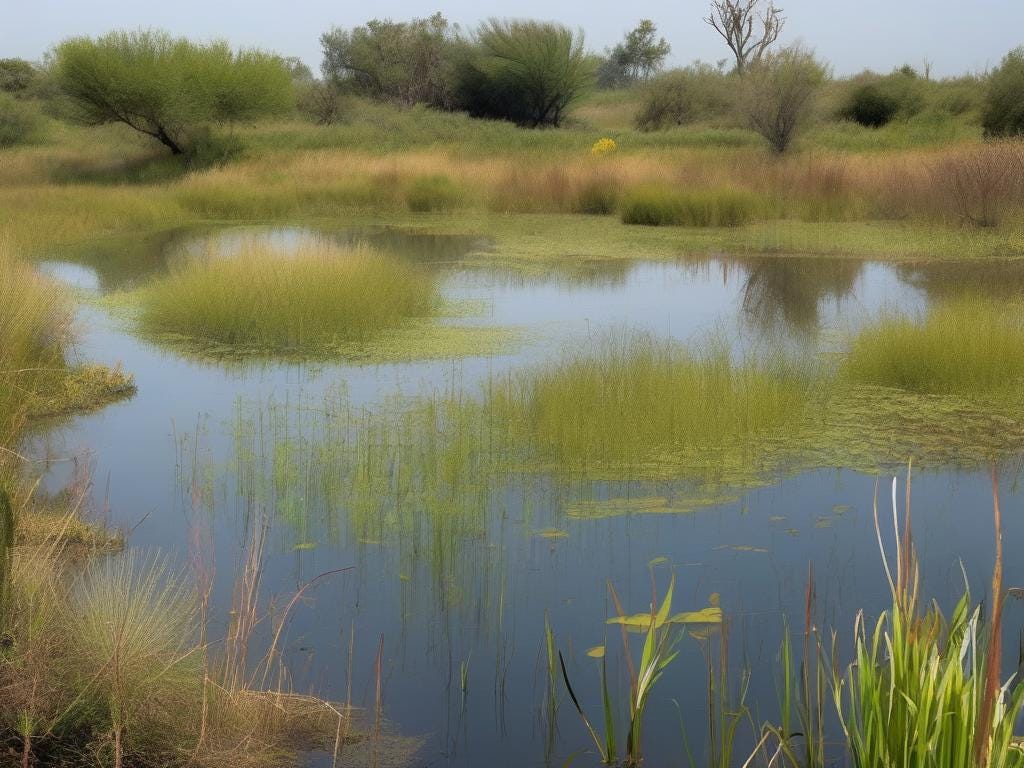 Natural Wonders of the Desert: A Serene Marsh